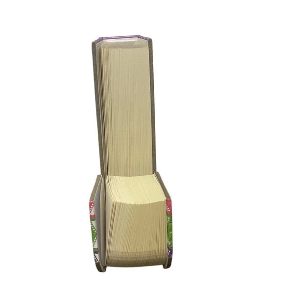 Ashland 'J' Initial Book / Bookend Colorful Geometric Diamond Pattern - Picture 3 of 11